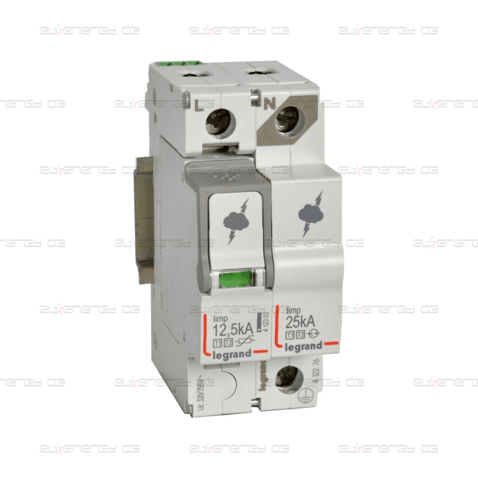 Катоден отводител тип 1+2 SPD 12.5kA 320V 1P+N R с индикация Legrand