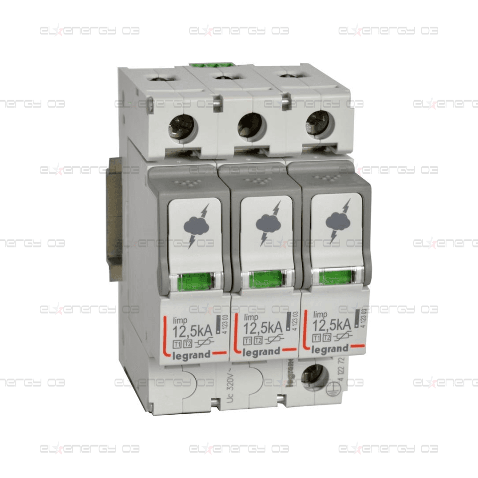 Катоден отводител тип 1+2 SPD 12.5kA 320V 3P с индикация Legrand