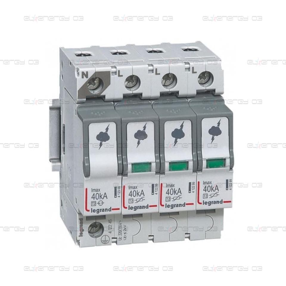 Катоден отводител тип 2 SPD 40kA 320V 3P+N L Legrand