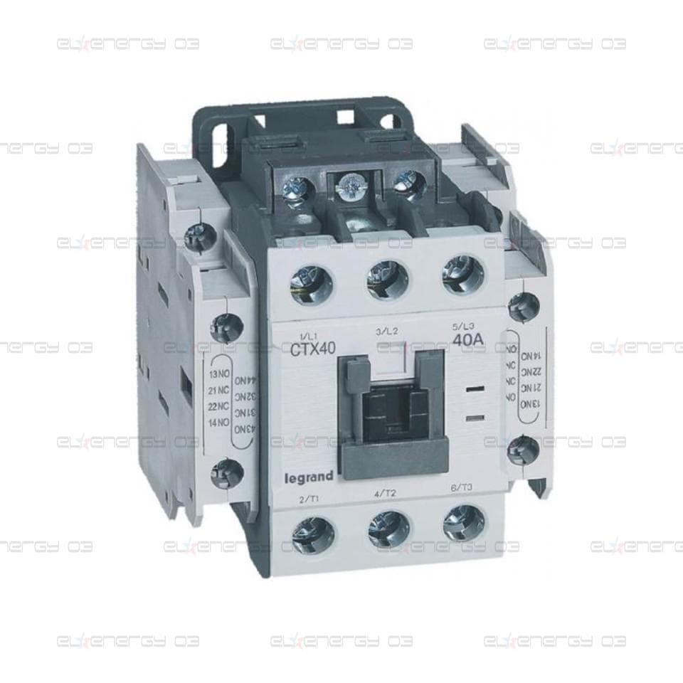 Контактор CTX3-40 3P 18.5kW (40A AC-3) 2NO-2NC 230V 50/60Hz Legrand