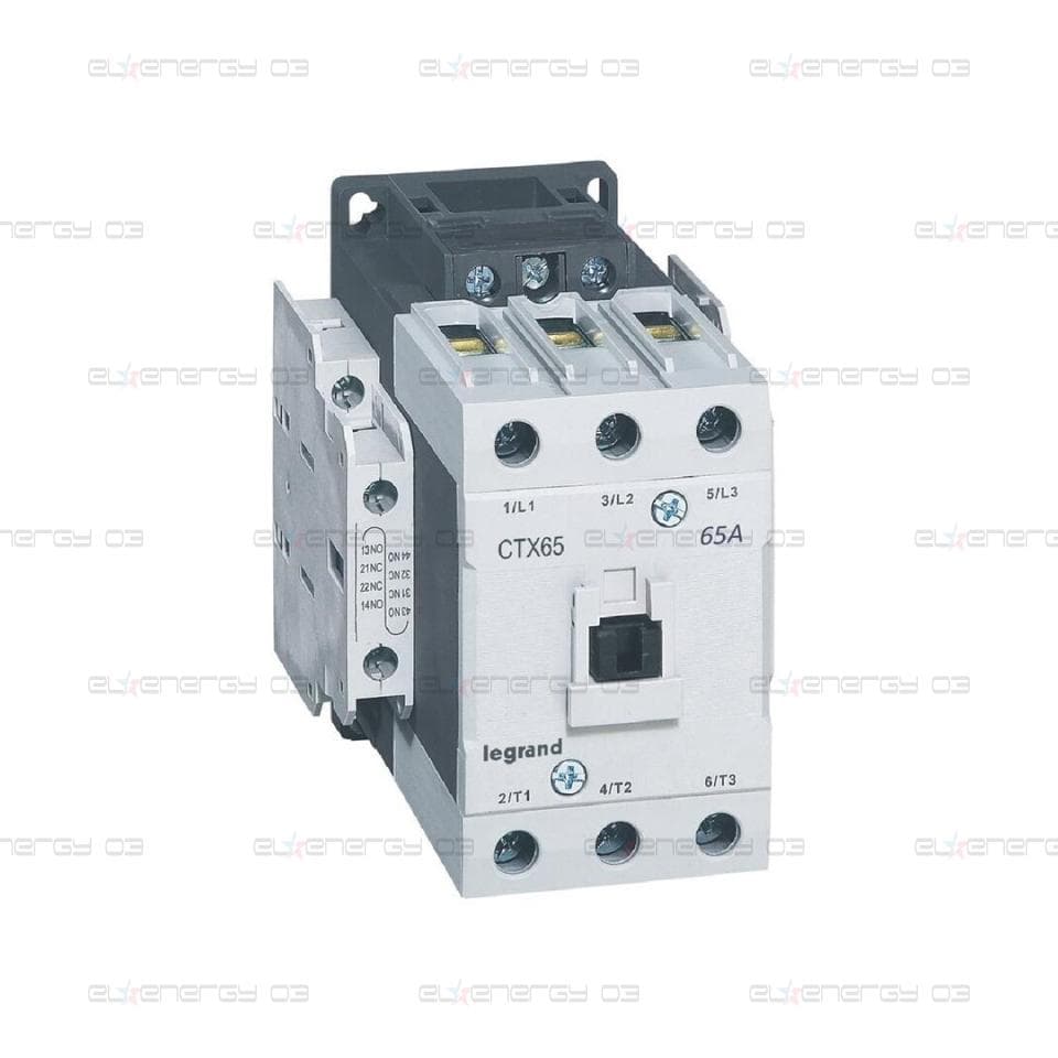 Контактор CTX3-65 3P 30kW (65A AC-3) 2NO-2NC 48V 50/60Hz Legrand