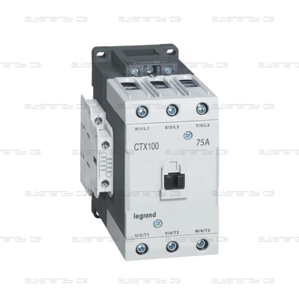 Контактор CTX3-65 3P 37kW (75A AC-3) 2NO-2NC 230V 50/60Hz Legrand