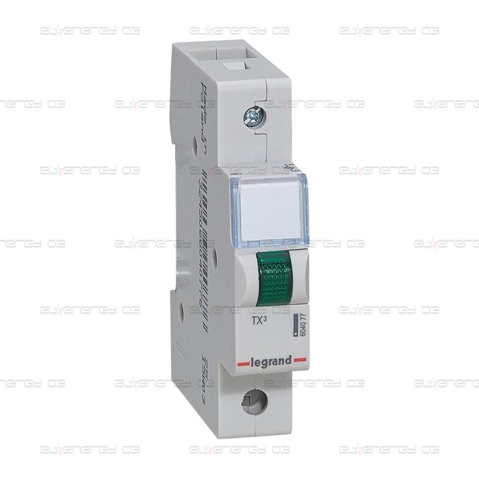 DIN Индикатор зелен за една фаза 220V 1 мод. Legrand