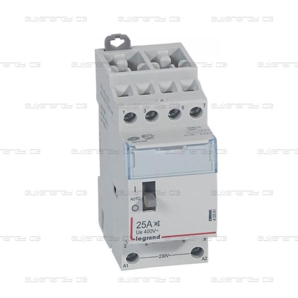 Модулен контактор с ръкохватка CX3, 25A 4NO 220V 2 модула БЕЗШУМЕН Legrand