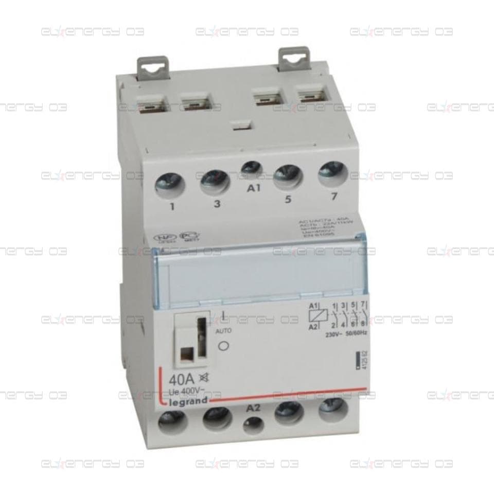 Модулен контактор с ръкохватка CX3, 40A 4NO 220V 3 модула БЕЗШУМЕН Legrand
