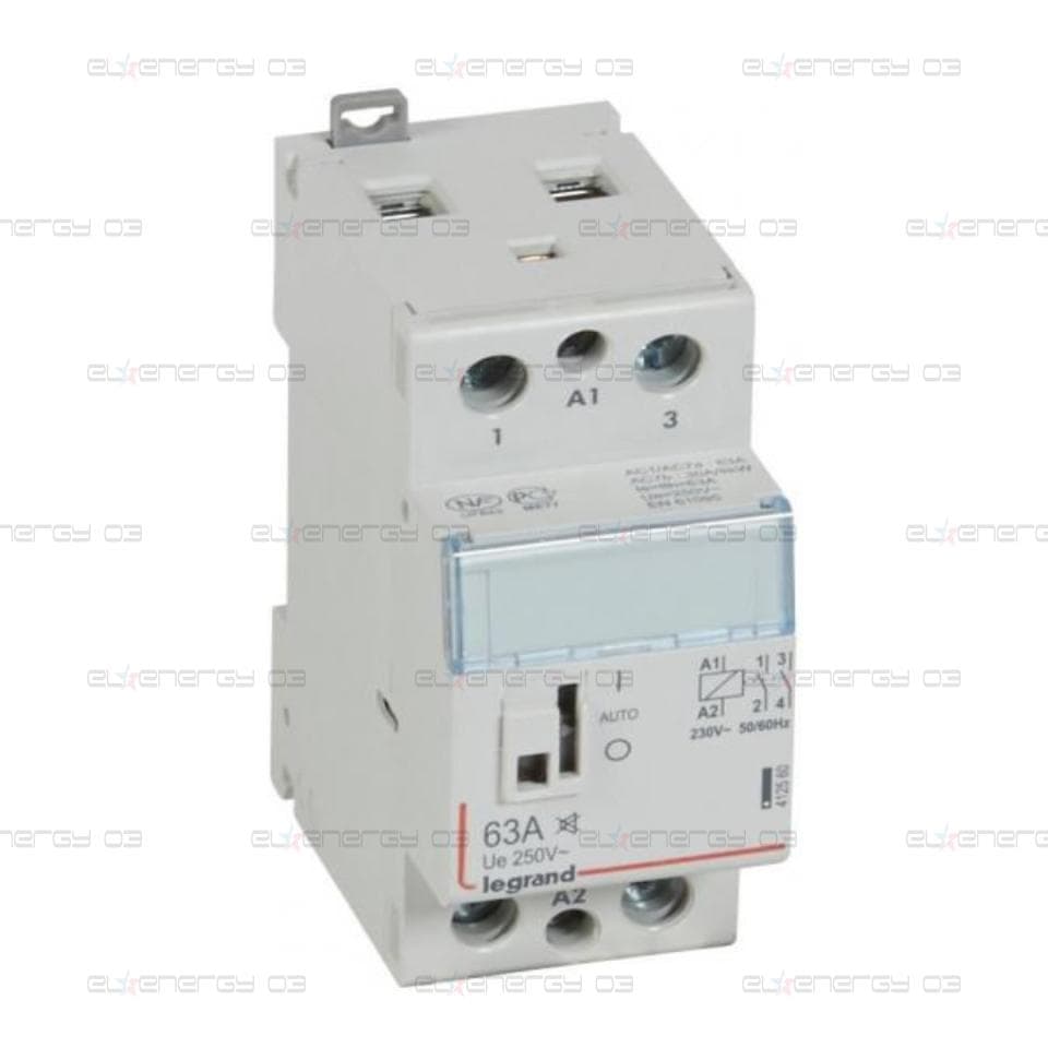 Модулен контактор с ръкохватка CX3, 63A 2NO 220V 2 модула БЕЗШУМЕН Legrand