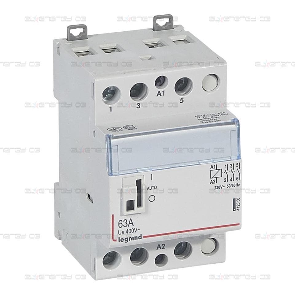 Модулен контактор с ръкохватка CX3, 63A 3NO 220V 3 модула Legrand