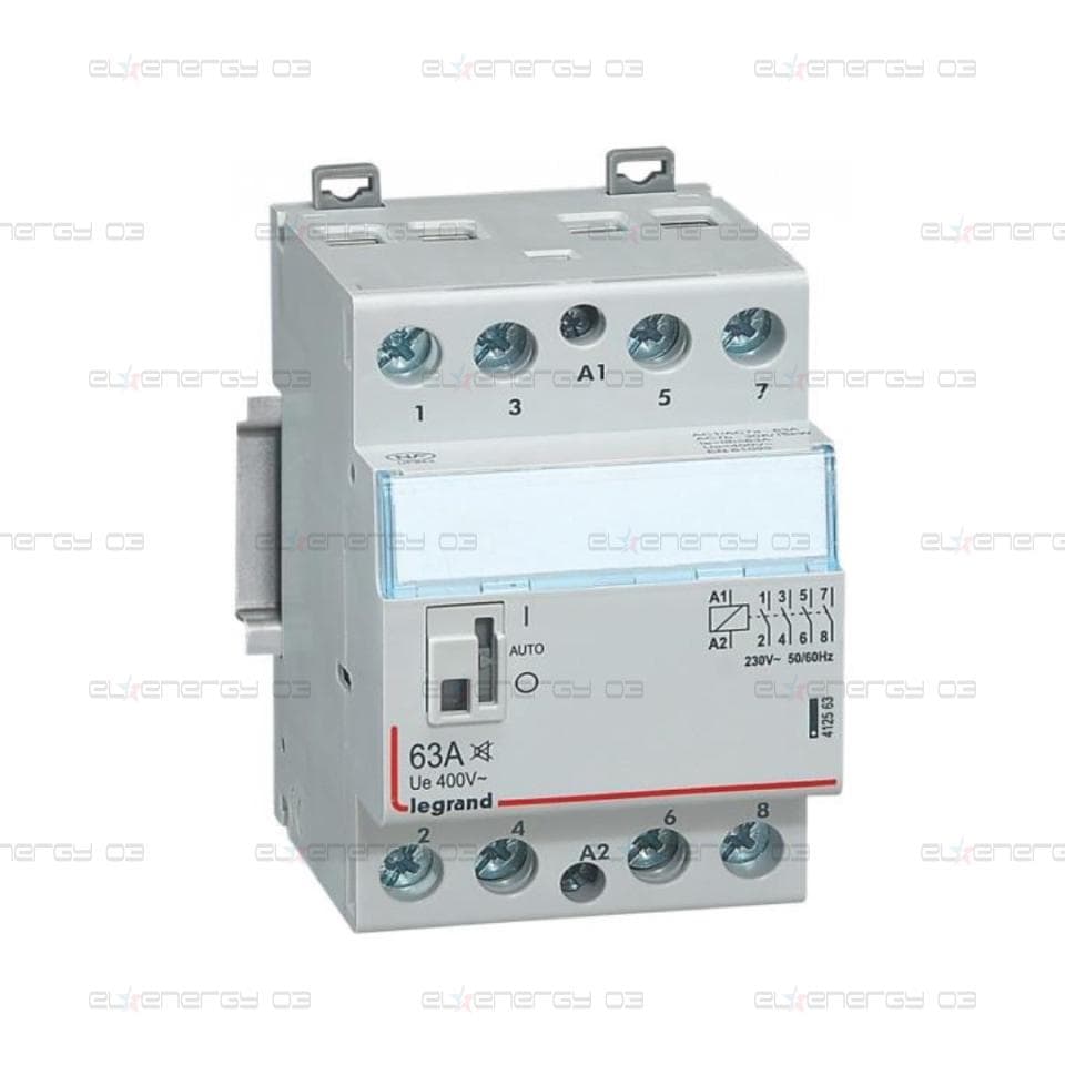 Модулен контактор с ръкохватка CX3, 63A 4NO 220V 3 модула БЕЗШУМЕН Legrand