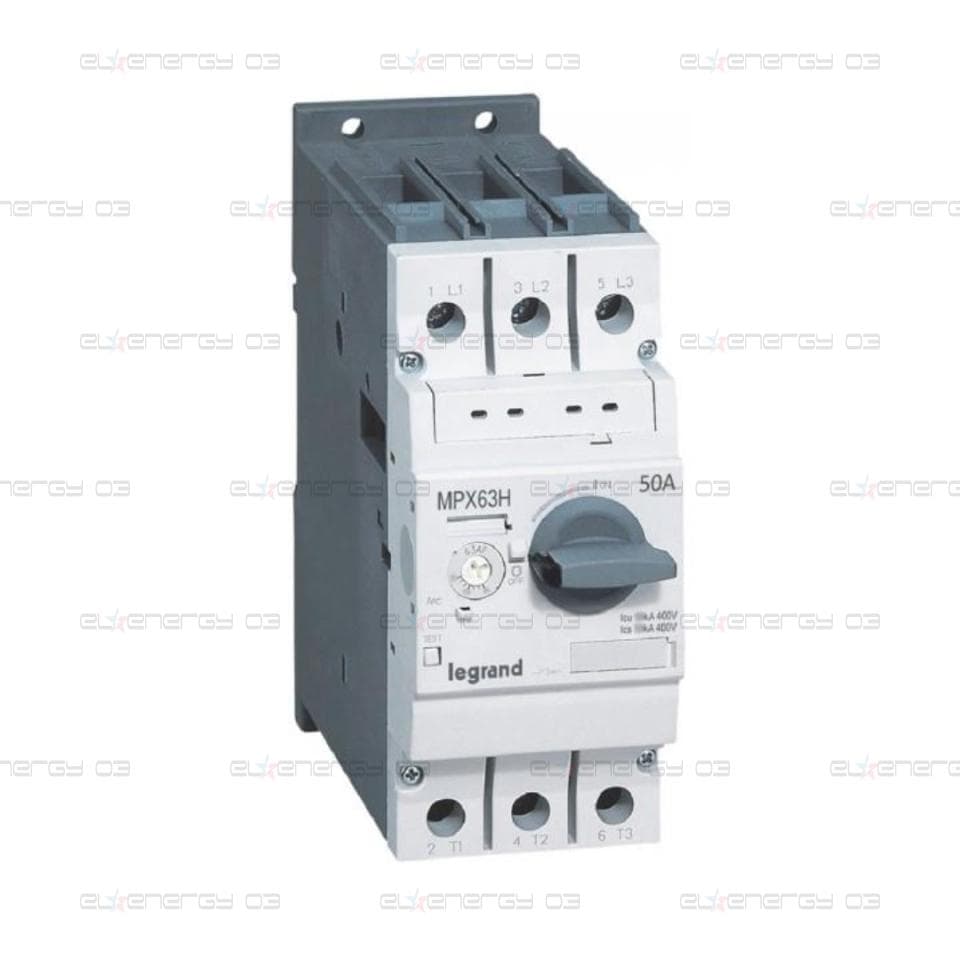 Моторна защита MPX3-63H 22kW TM 34-50A 50kA Legrand