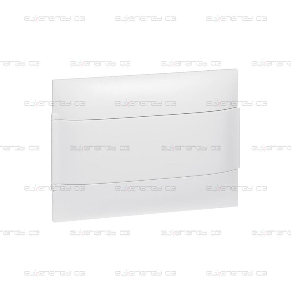 Табло за СКРИТ монтаж 18 мод. Practibox S с бяла плътна врата и Н и РЕ клеми Legrand