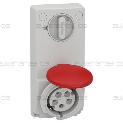 Индустриален контакт с блокировка, Mureva PK, монтаж в табло, 32A, 3P+N+E, 400V, IP44