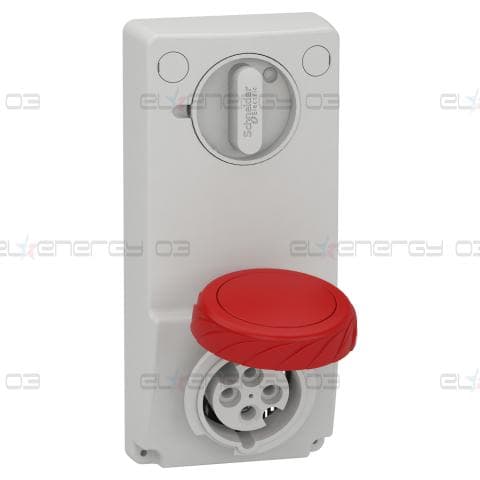 Индустриален контакт с блокировка, Mureva PK, монтаж в табло, 16A, 3P+E, 400V, IP65