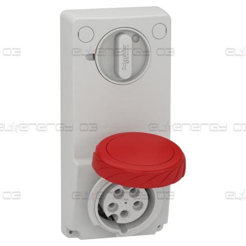 Индустриален контакт с блокировка, Mureva PK, монтаж в табло, 16A, 3P+N+E, 400V, IP65