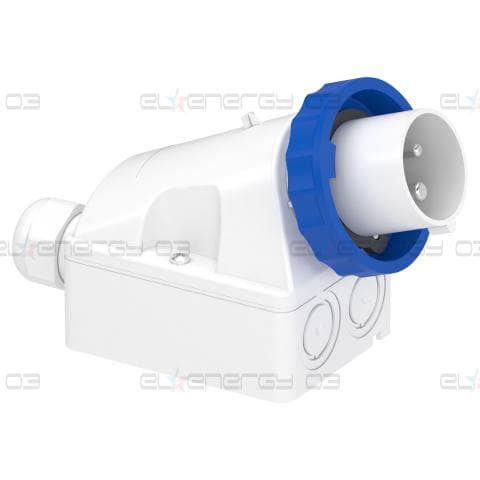 Инд. присъединител за стенен монтаж Mureva PK,  16A, 2P+E, 220V, IP67