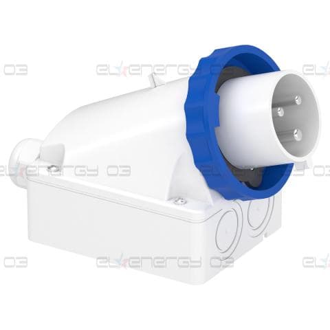Инд. присъединител за стенен монтаж Mureva PK, 32A, 2P+E, 220V, IP67