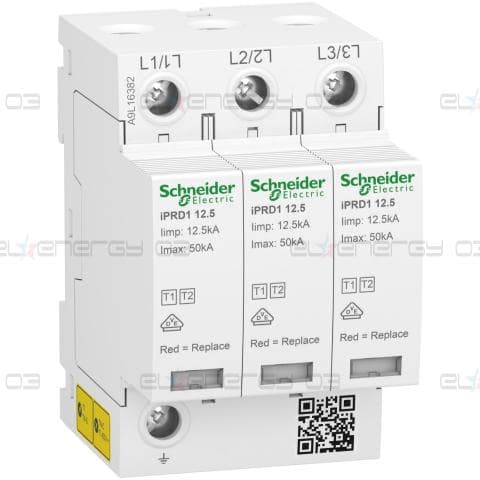 Модулен катоден отводител, Acti9 iPRD1 12.5, 3 P, 350 V, с дистанционна индикация