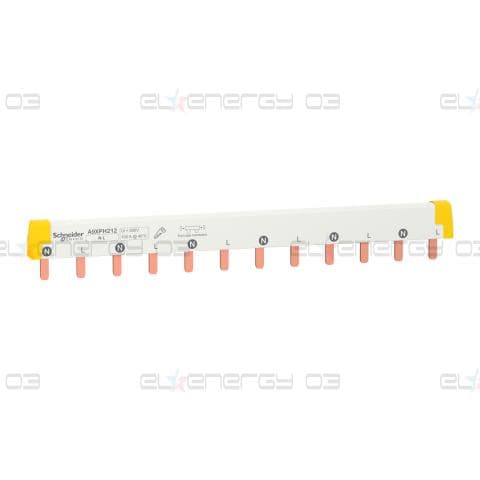 Acti 9 - захранваща шина - 1L+N - 18 mm щифт - 12 модули - 100 A