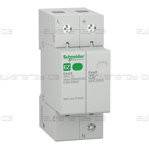 Катоден отводител Easy9 - 1P + N - 230 V - 20000 A