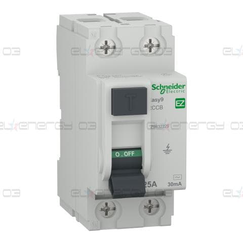 Дефектнотокова защита, Easy 9, 2P, 25 A, 30 mA, тип АС