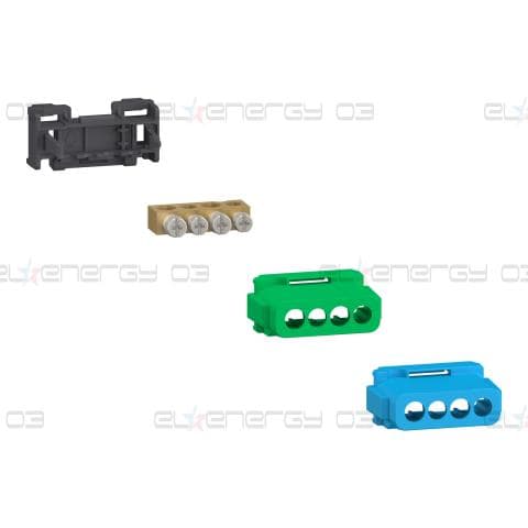 Комплект клемни блокове, Linergy, 4 отвора, 2x16 mm² + 2x10 mm², за заземяване или нула