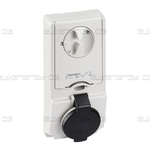 Индустриален контакт с блокировка, Mureva PK, монтаж в табло, 16A, 3P+E, 500V, IP44