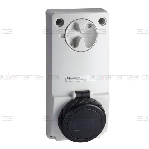 Индустриален контакт с блокировка, Mureva PK, монтаж в табло, 16A, 3P+E, 400V, IP65
