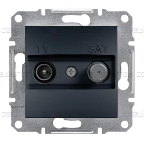 TV-SAT розетка крайна, антрацит