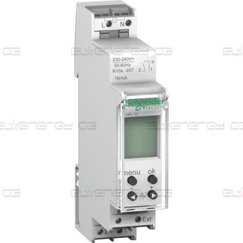 Acti 9 - IHP+ 1C 18 mm цифров времеви превключвател със седмична програма