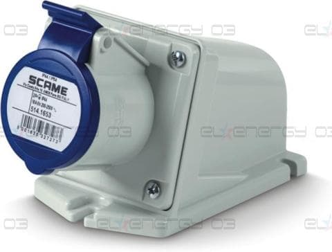 Промишлен контакт 2P+Е 16A IP44 серия XENIA Scame