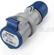 Промишлен подвижен контакт 2P+Е 16A IP54 серия Optima Scame