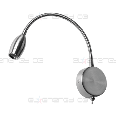 LED ГЪВКАВА ЛАМПА ЗА СТЕНА САТИНИРАН НИКЕЛ 3W, 4200K