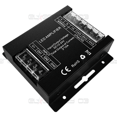 УСИЛВАТЕЛ ЗА RGB LED ЛЕНТА 3X10A, 360W (12V DC), 12-24V DC