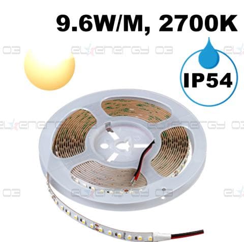 ПРОФЕСИОНАЛНА LED ЛЕНТА 9.6W/M, 2700K, 24V DC, 120 LEDS/M, SMD3528, IP54