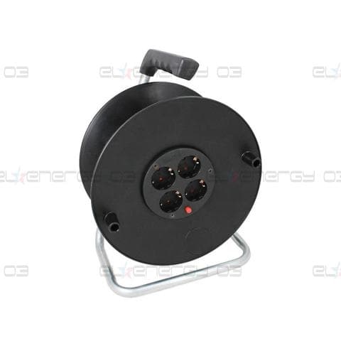 Празна макара за кабел PVC 280mm монофазна 4x16A 250V 3500W IP20 Commel