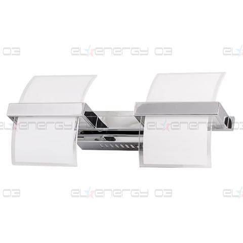 LED осв. тяло за стена 2x5W, 2700K, Хром, Топла светлина, Невлагозащитено
