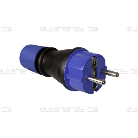Щепсел 2P+E, 16A 250V~, IP54, Черен