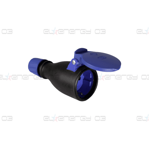 Куплунг 2P+E, 16A 250V~, IP54, Черен