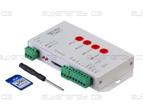 Универсален контролер за дигитално LED осветление SD-карта,1 порт, 5-24V DC, 2048 pixels