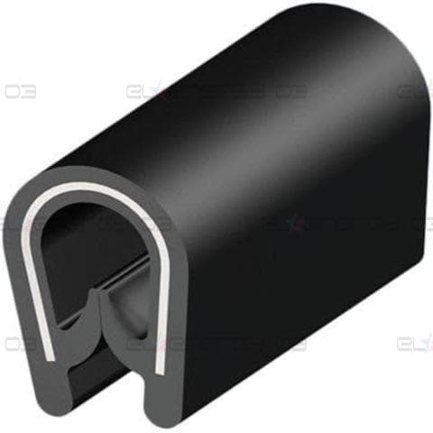 Гумена защитна лента за ръб 1,0-4,0mm, Черна RAL 9005, 10m MOREK