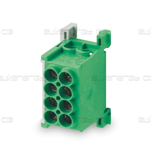 Клема изолирана ЗЕЛЕНА MAG25-2 4x25mm² IP20 80A 1000V MOREK