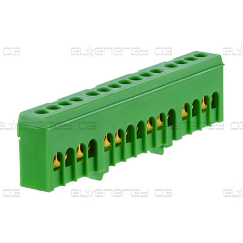 Клема изолирана ЗЕЛЕНА PE15H 15x16mm² IP20 63A 690V MOREK