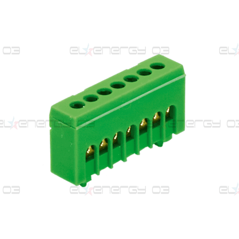Клема изолирана ЗЕЛЕНА PE7H 7x16mm² IP20 63A 690V MOREK