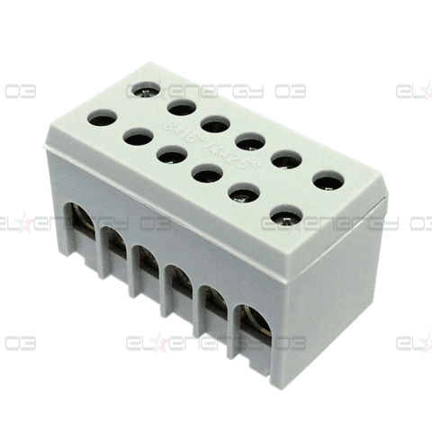 Клема изолирана СИВА A6H-2 2P 4x25mm² + 8x16mm² IP20 63A 500V MOREK