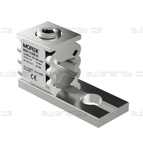 Неизолиран конектор към устройство OT120 1xAl/Cu 16-120 mm² h35mm 280A 690V MOREK