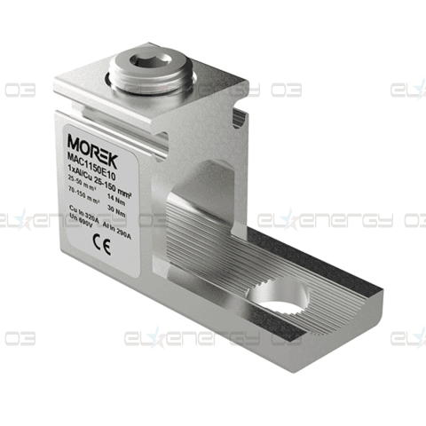 Неизолиран конектор към устройство OT150 1xAl/Cu 16-150 mm² h39mm 320A 690V MOREK