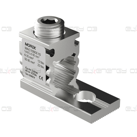 Неизолиран конектор към устройство OT95 1xAl/Cu 16-95 mm² h30mm 245A 690V MOREK