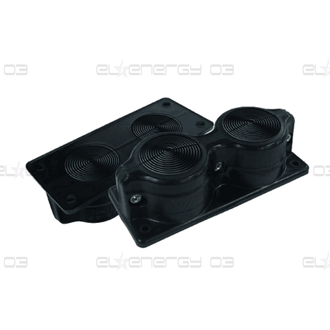 Панел разглобяем с кабелен вход MC2x8-64 IP55 черен RAL 9005 самогасящ UL94 V0 MOREK