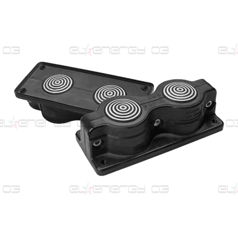 Панел разглобяем с кабелен вход SCG2x3-35 IP55 черен RAL 9005 самогасящ UL94 V0 MOREK