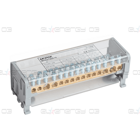 Разпределителен клемен блок Moblock 2P 125A-15 2×35 + 2×25 + 11x6mm² MOREK