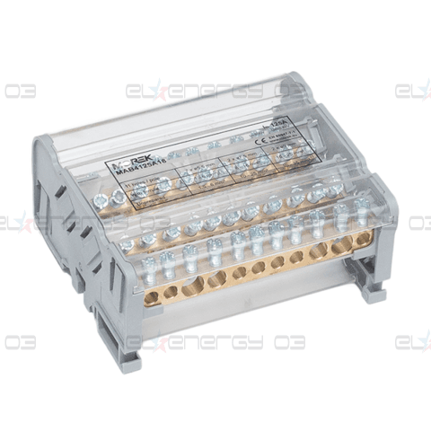 Разпределителен клемен блок Moblock 4P 125A-11 2×35 + 2×25 + 7x6mm² MOREK
